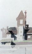 Sir Hugh Casson (1910-1999)watercolour,Eton House,monogrammed,5.75 x 3.5in.