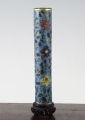 A Chinese cloisonne enamel and gilt bronze cylindrical incense holder, late Ming Dynasty,