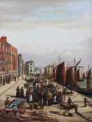 H. Galloway (19th C.)oil on board,The Barbican, Plymouth,signed and dated 1888,25 x 19in.