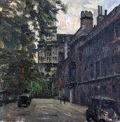 Marcuspair of oils on canvas board,Deans Yard and Rotten Row,signed and dated `34,8 x 8in.