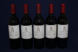 Five bottles of Chateau Latour 1983, Premier Cru Classe, Pauillac; one high neck, four into neck,