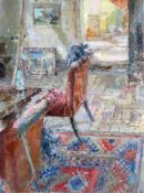 § Edmund Fairfax-Lucy (1945-)oil on board,Chairs,New Grafton Gallery label verso,13 x 10in.;