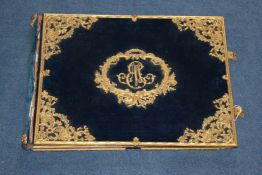 A 19th century French Palais Royale ormolu mounted rectangular album, with finely detailed pierced