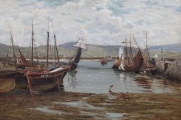 J.M. Southern (Exh. 1874-92)oil on canvas,Port St Mary, Isle of Man,20 x 30in.