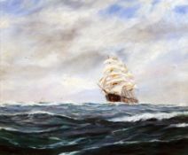 Henry Scott (1911-2005)oil on canvas,Clipper ship at sea,signed and dated `46,20 x 24in.
