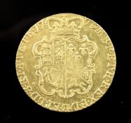 A George III 1775 gold guinea.