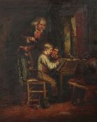 Mark William Langlois (1862-1890)oil on canvas,School room interior,signed,21 x 17in.