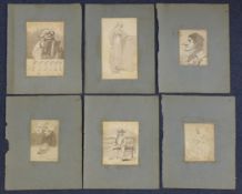 John Nixon (1760-1818)twelve ink and wash drawings,Caricatures of assorted characters,many