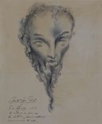 Rex Whistler (1905-1944)ink and watercolour,`Mask for ghost`,inscribed,15.75 x 10.25in.