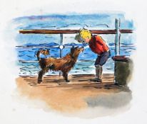 § Edward Ardizzone (1900-1979)ink and watercolour,`Tim and Towser`, Illustration for `Tim`unframed