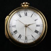 A George III gold pair cased pocket watch by Thomas Mudge & William Dutton, London, with keywind