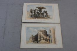 A set of twelve Victorian tinted views of Lewes, published by A.Morris, 6.75ins