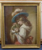 Anker Smith (1759-1819)pastel,Mother and child,27 x 22in.; torn