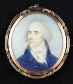 Andrew Plimeroil on ivory,Miniature of a gentleman - John Christian Curwen, illustrated in A