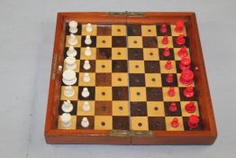 A Jaques Patent In Statu Quo travelling chess board, 9in.