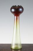 A Rindskopf Pepita glass hyacinth vase, 13in.