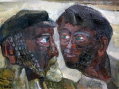 § Gerald Dillon (1916-1971)oil on board,Study of two fishermen,signed,14.5 x 19.5in. Starting Price: