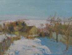 Josef Konecnýoil on canvasboard,Winter landscape,19 x 25in. Starting Price: £160