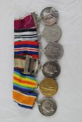 An India General Service group of six medals to S-Sjt F.S.Young, ICC comprising BWM, Victory, IGS