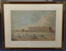 Eleanor Laycoloured engraving,View of The Steine at Brighton, East side, 1788, IOB 340,14 x 20in.