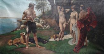 R. Elidisoil on canvas,`The Judgement of Paris`,signed and dated 1912,43.5 x 79in.; unframed