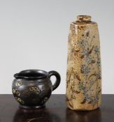 Two small Martin Bros. stoneware jugs, late 19th century, the first of square form decorated with