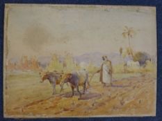 Harold Swanwick (1866-1929)group of seventeen assorted watercolours and oil sketches,North African