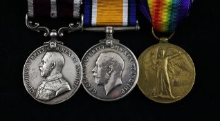 A WW1 Meritorius Service medal group of 3 to Dvr D. Rawson R.A. comprising MSM, WM & Victory.
