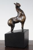 § Henry Moore O.M. C.H. (1898-1986)bronze, with brown patina,`Rearing Horse`, signed and numbered on