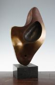 § Deborah Stern (1938-)bronze,Abstract form,signed & dated 1979, limited edition no. 2 of 6,H.