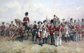 Orlando Norie (1832-1901)watercolour,The 2nd Dragoons,signed,13.5 x 21in. Starting Price: £640