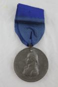 A Matthew Boulton`s white metal Medal for Trafalgar 1805 inscribed rim and mounted Starting
