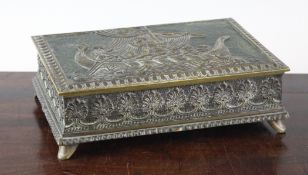 Max Le Verrier. A bronze casket, decorated with Ulysse, 9in. Starting Price: £240