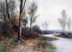 Henry Charles Fox (1860-1925)watercolour,`By the Lake`,signed and dated 1897,13.5 x 19.25in Starting