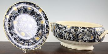 An extensive Brown Westhead Moore & Co stone china dinner service, late 19th century, decorated in