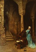 Achille Guerra (1832-1903)oil on canvas,`The Confession`,signed,31 x 24in. Starting Price: £960