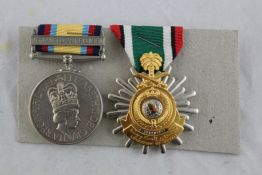A Gulf Medal group of two to Pte J Murray ACC, with 16 Jan to 28 Feb 1991 clasp with the Saudi