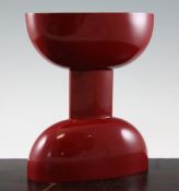 Lino Sabattini (b.1925). A red enamelled assiene vase, with facsimile signature and marks to base,