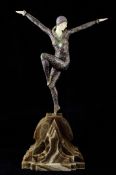 Demetre H. Chiparus (1886-1947). An Art Deco cold painted bronze and ivory figure `Dancer of