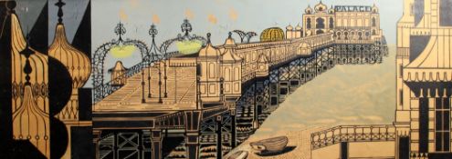 § Edward Bawden R.A. (1903-1989)linocut printed in colours,Brighton Pier,signed in pencil, dated