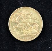A Victorian 1887 gold sovereign. Starting Price: £160