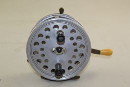 A Hardys aluminium fishing reel, `the silex` no.2 pattern no.2206, also marked Hardy brothers,