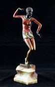 Ferdinand Preiss (1882 - 1943). An Art Deco cold painted bronze figure `The Charleston Dancer`,