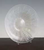 A Lalique `Oursins` opalescent glass dish, etched R.Lalique France mark, 10.1in. Starting Price: £