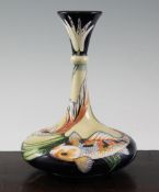 A Moorcroft `Carp` compressed bottle vase, c.2002, impressed and inscribed marks, 9.5in. Starting