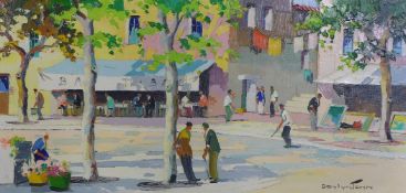 Cecil Rochfort D`Oyly John (1906-1993)oil on canvas,`Near the flower market in Cannes`,signed,14 x