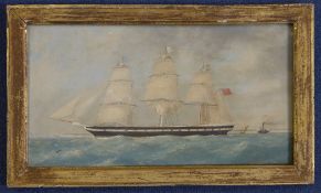 George Mears (1865-1910)oil on boardClipper and paddle steamer of the coast,signed,8 x 15in.