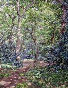 Patrick Symons (1925-1993)oil on canvas,`Oak arch, Sunny Mornings, Wimbledon Common`,signed,40 x