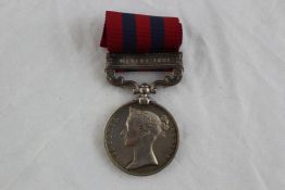 An 1854 India General Service medal with Hazara 1891 clasp to Sepoy Lekna Singh 32nd Bl. Infy.