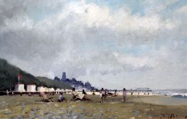 § Roy Petley (1951-)oil on canvas,Beach scene,signed,12 x 18in. Starting Price: £400